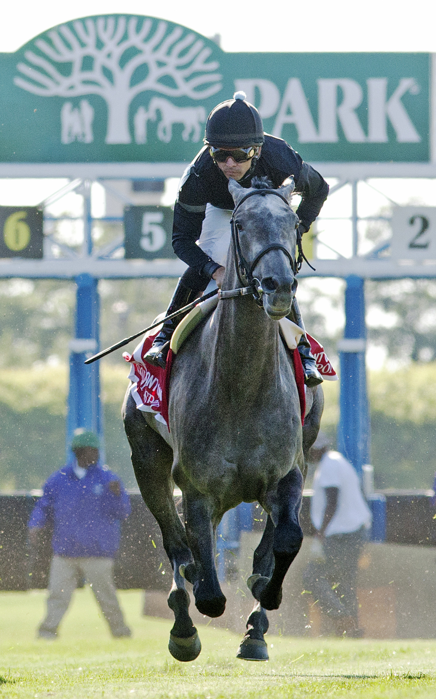 Goldy Espony finishes sixth in the Belmont Oaks