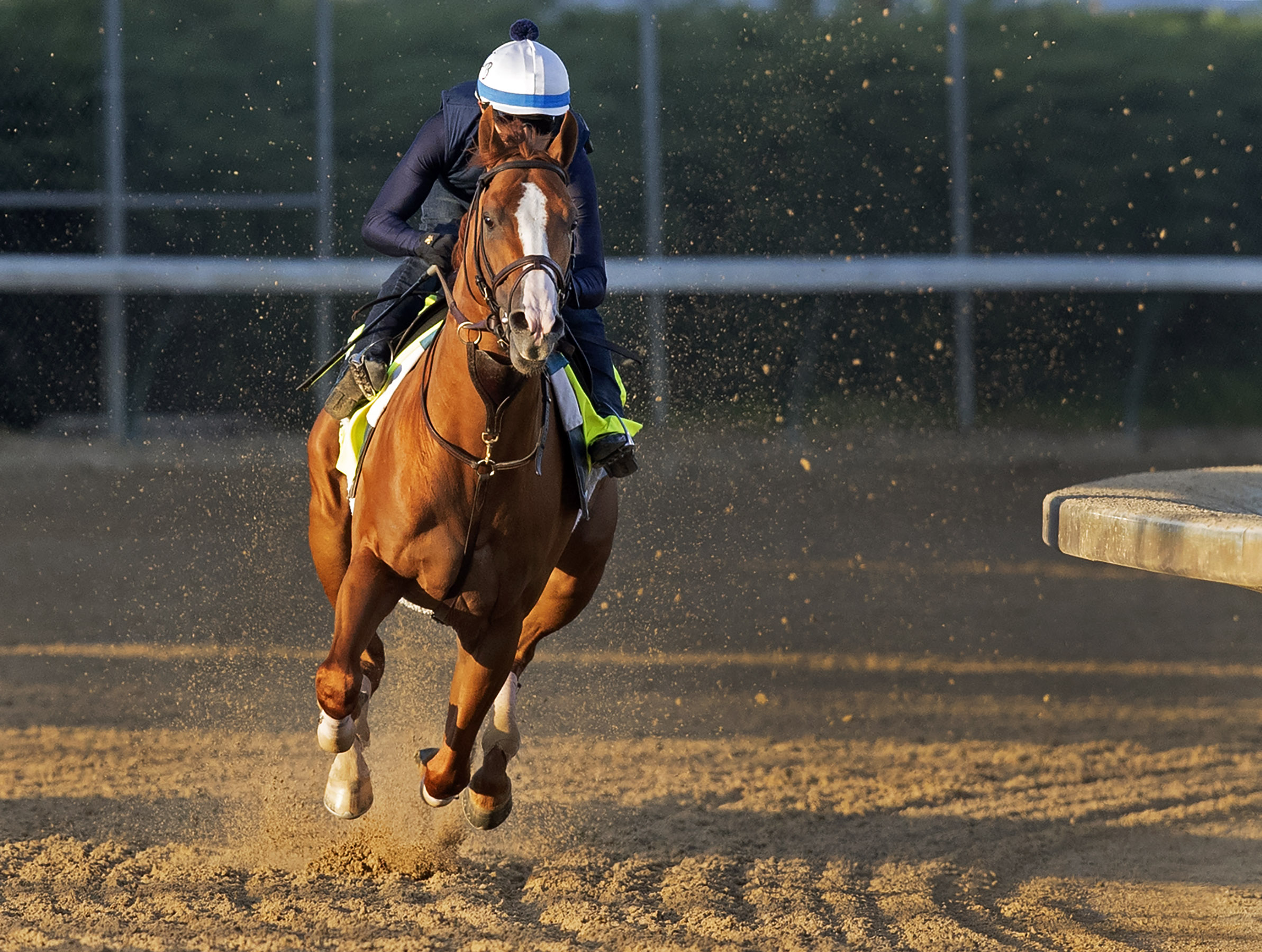 Good Magic works at Churchill Downs on April 28, 2018