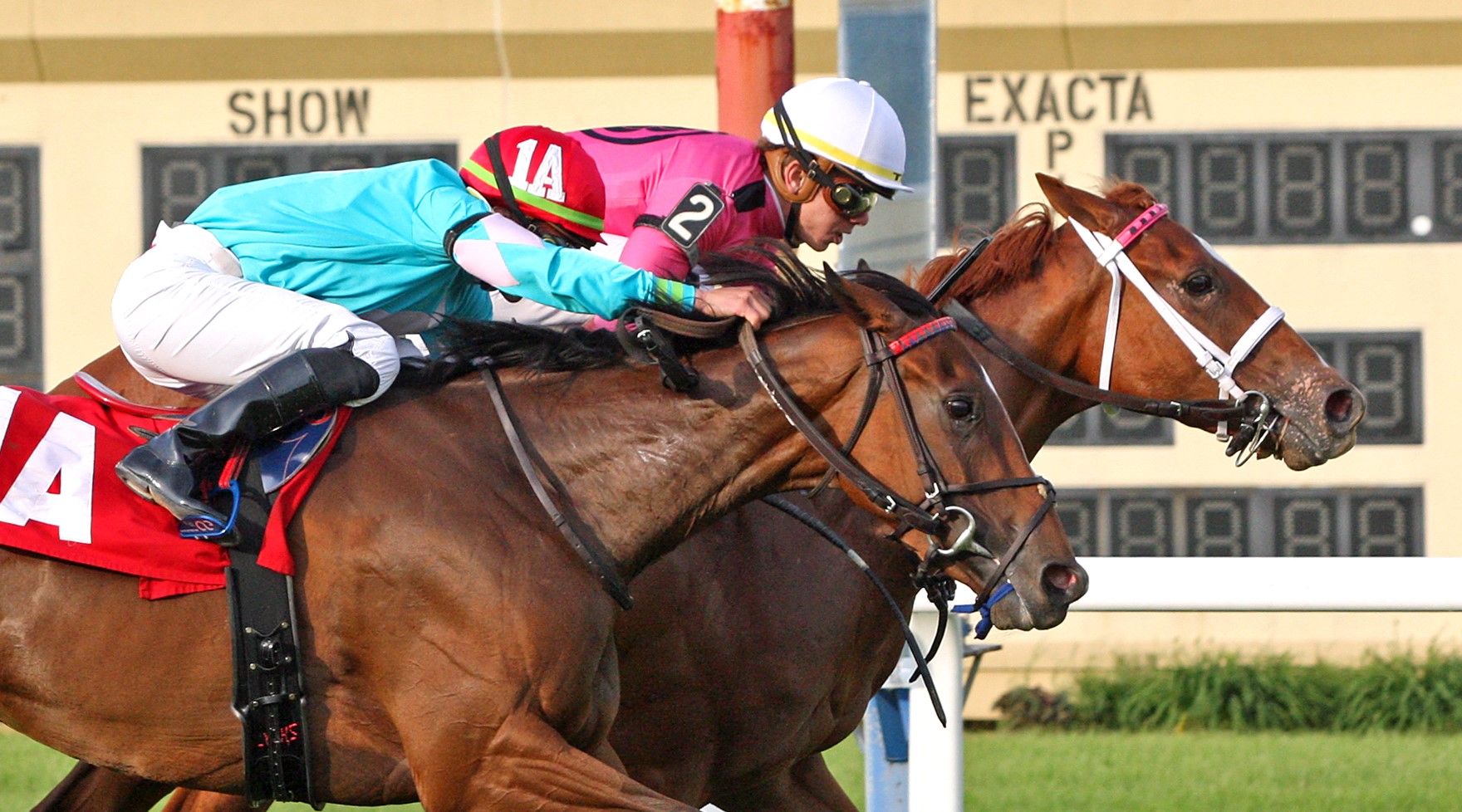 Got Stormy (inside) wins the 2018 Penn Oaks