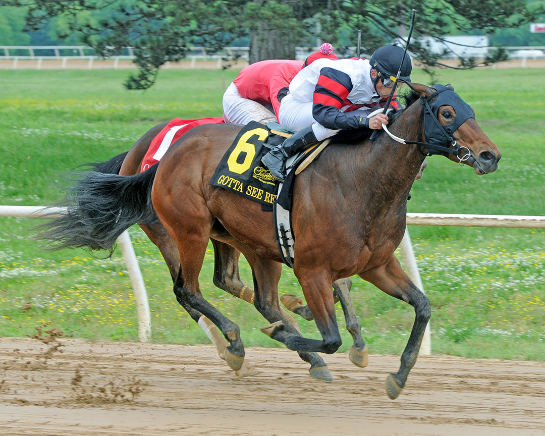Gotta See Red wins the 2021 Cinema Stakes at Will Rogers Downs