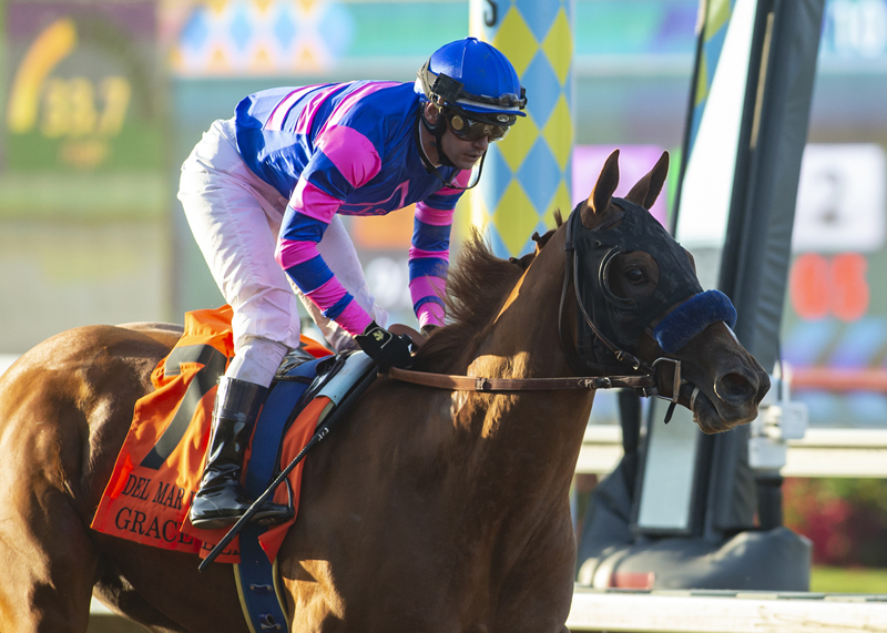 Grace Adler wins Del Mar Debutante 9-5-2021