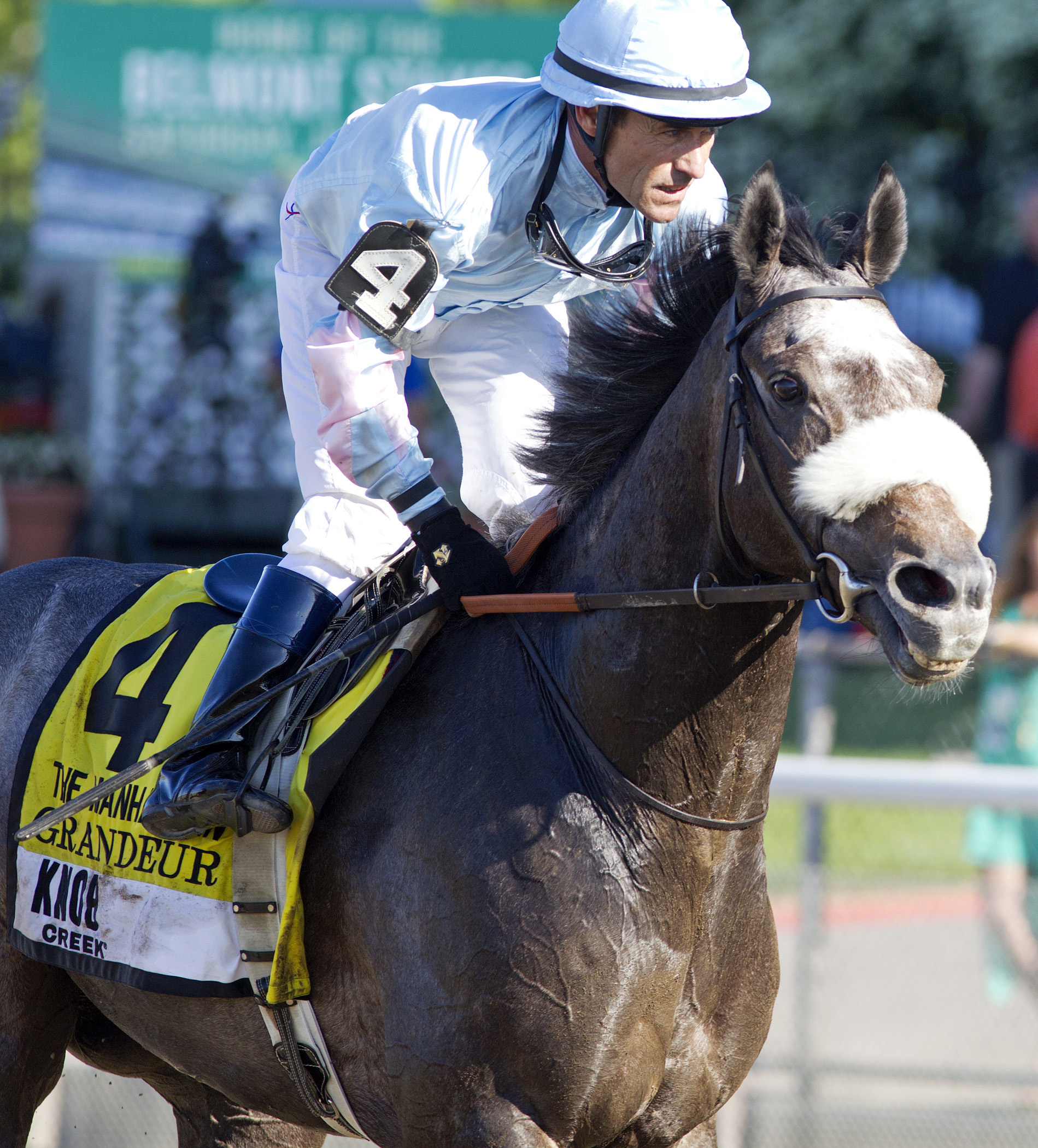 Grandeur finishes fourth in the Manhattan Stakes