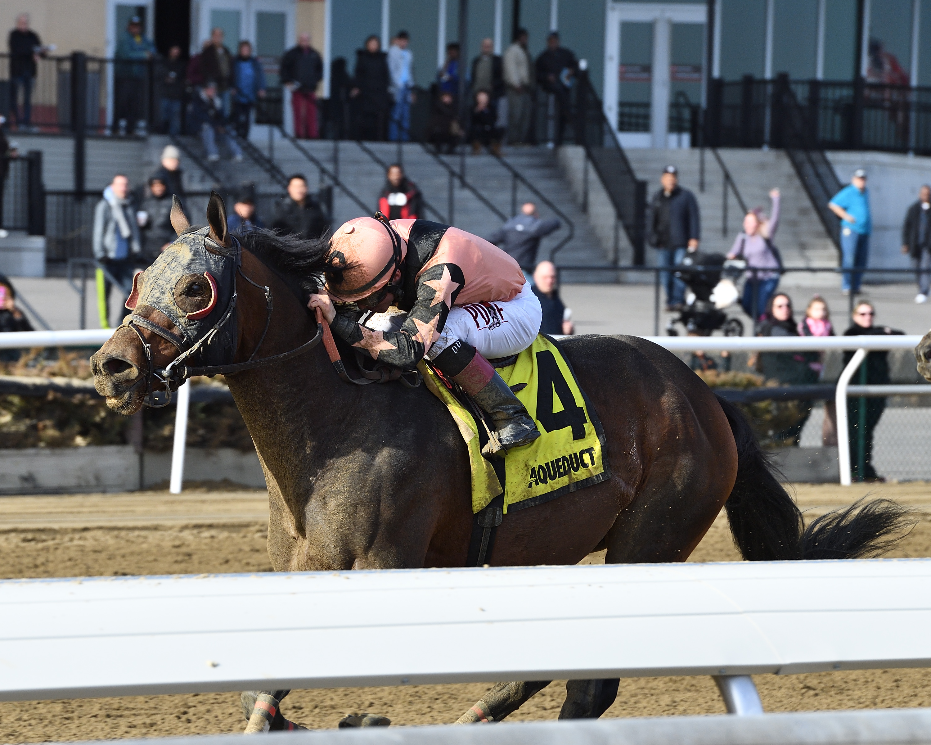 Great Stuff wins the 2018 Toboggan Stakes