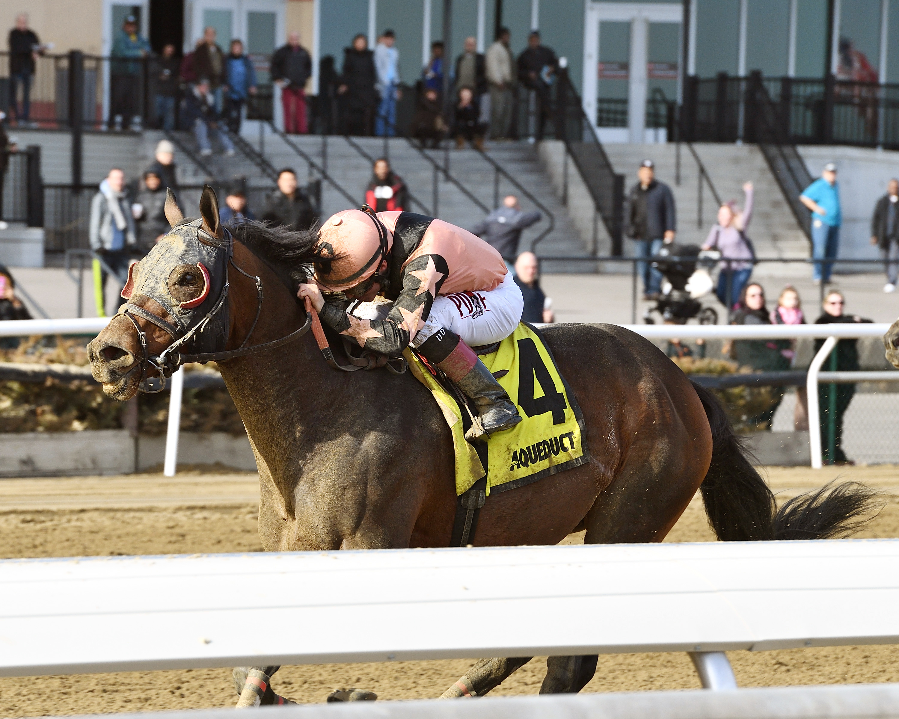 Great Stuff wins the 2018 Toboggan Stakes