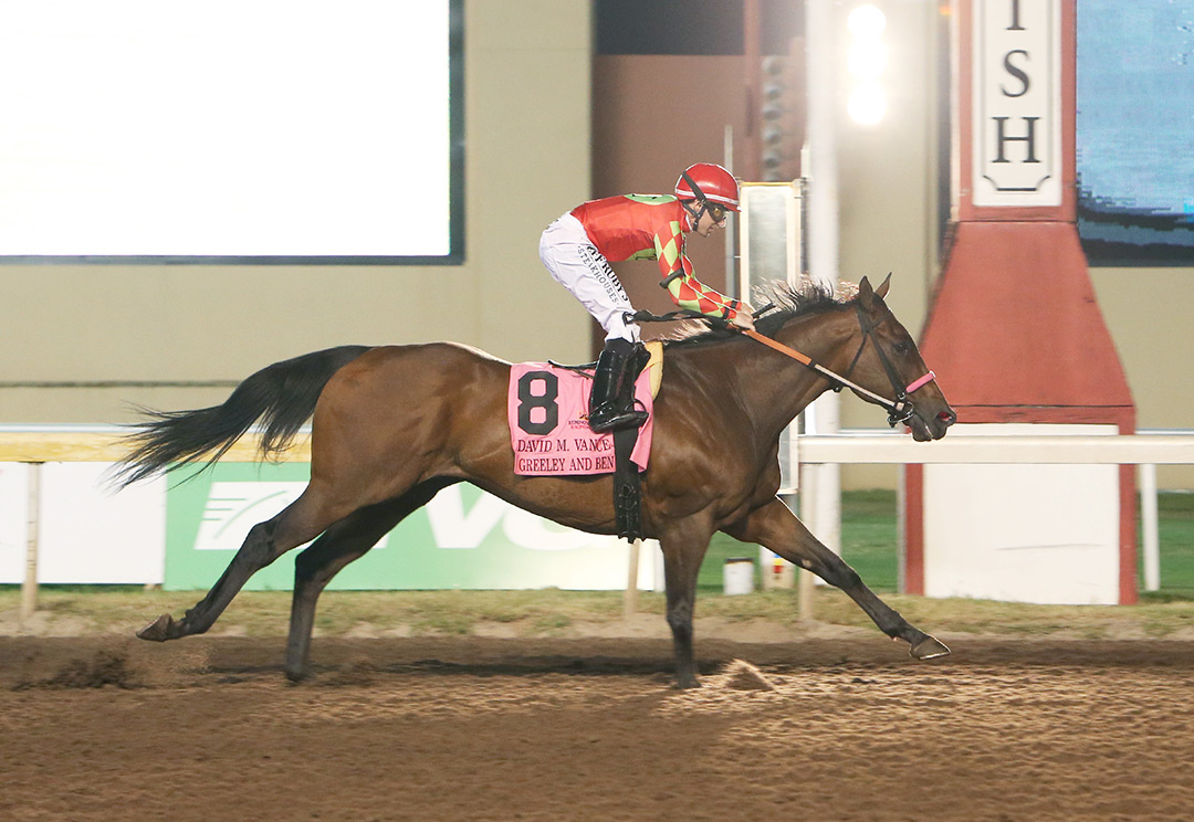 Greeley and Ben wins the 2021 David M. Vance Stakes at Remington Park