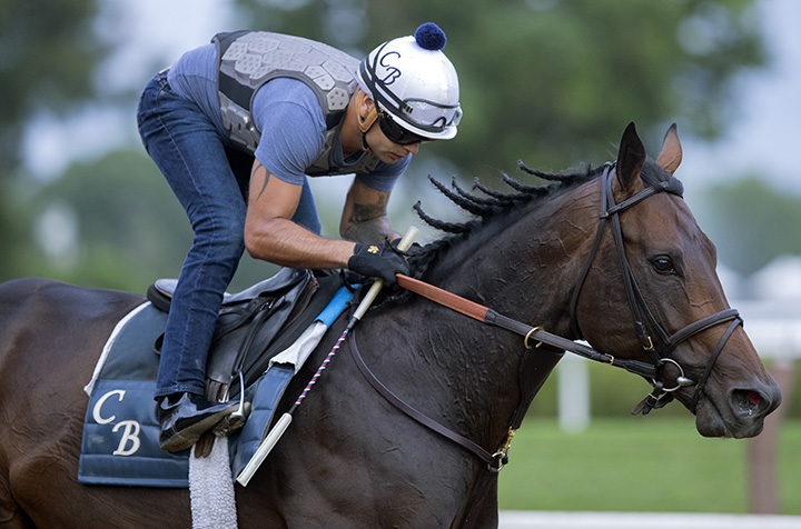 Gronkowski trains at Saratoga on July 25