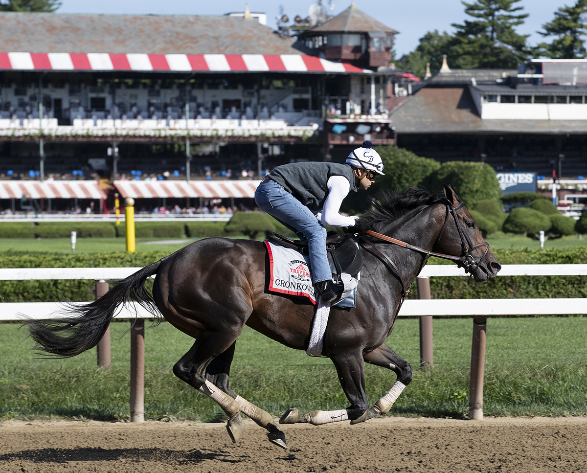 Gronkowski trains at Saratoga on Aug. 23