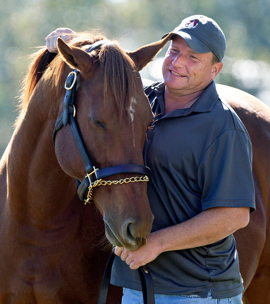Trainer Buff Bradley with Groupie Doll