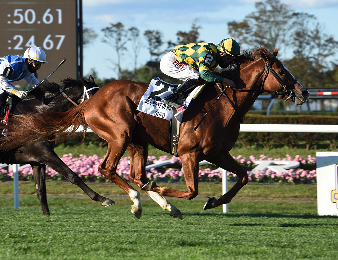 Gufo wins the 2020 Belmont Derby at Belmont Park