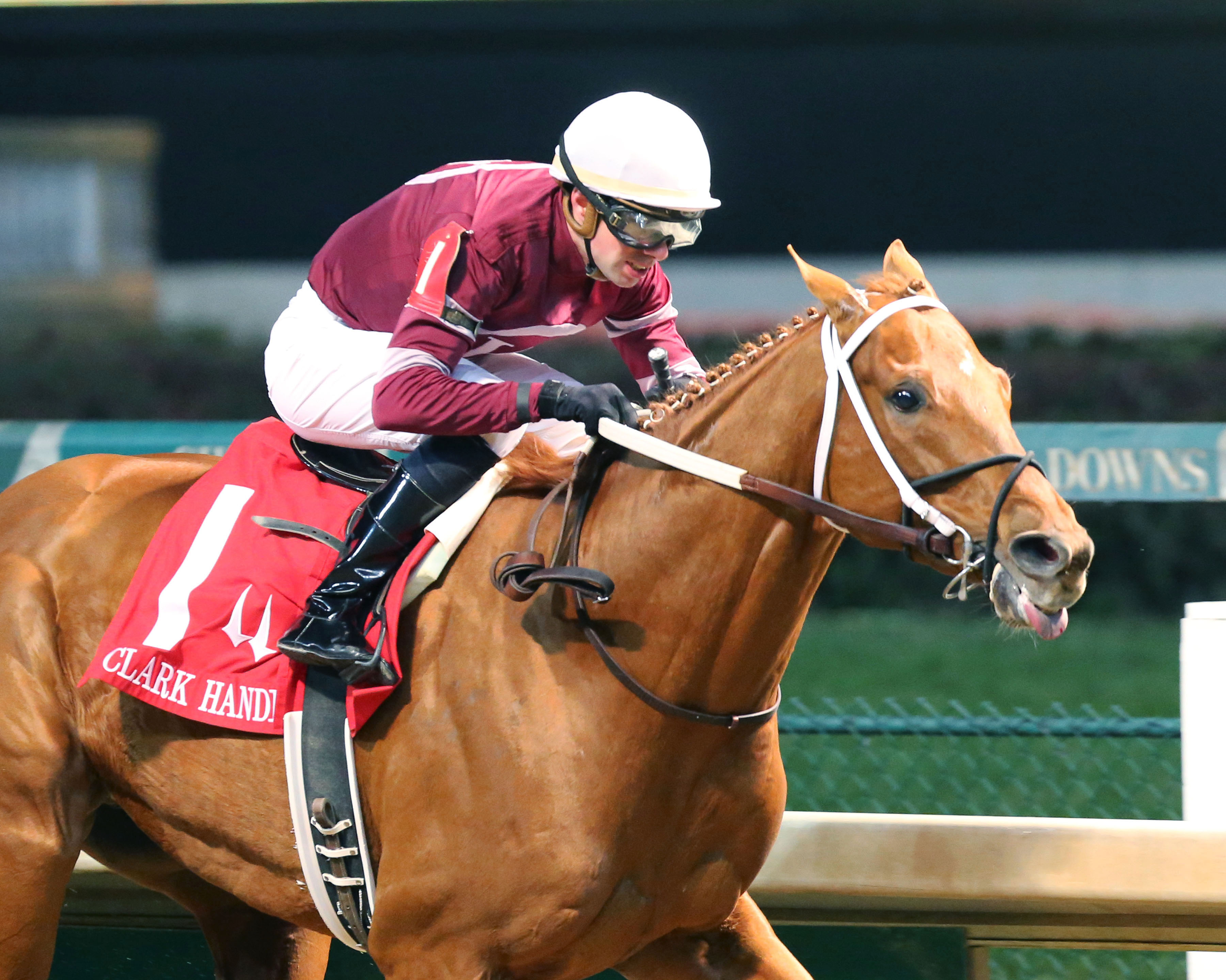 Gun Runner wins the Clark Handicap