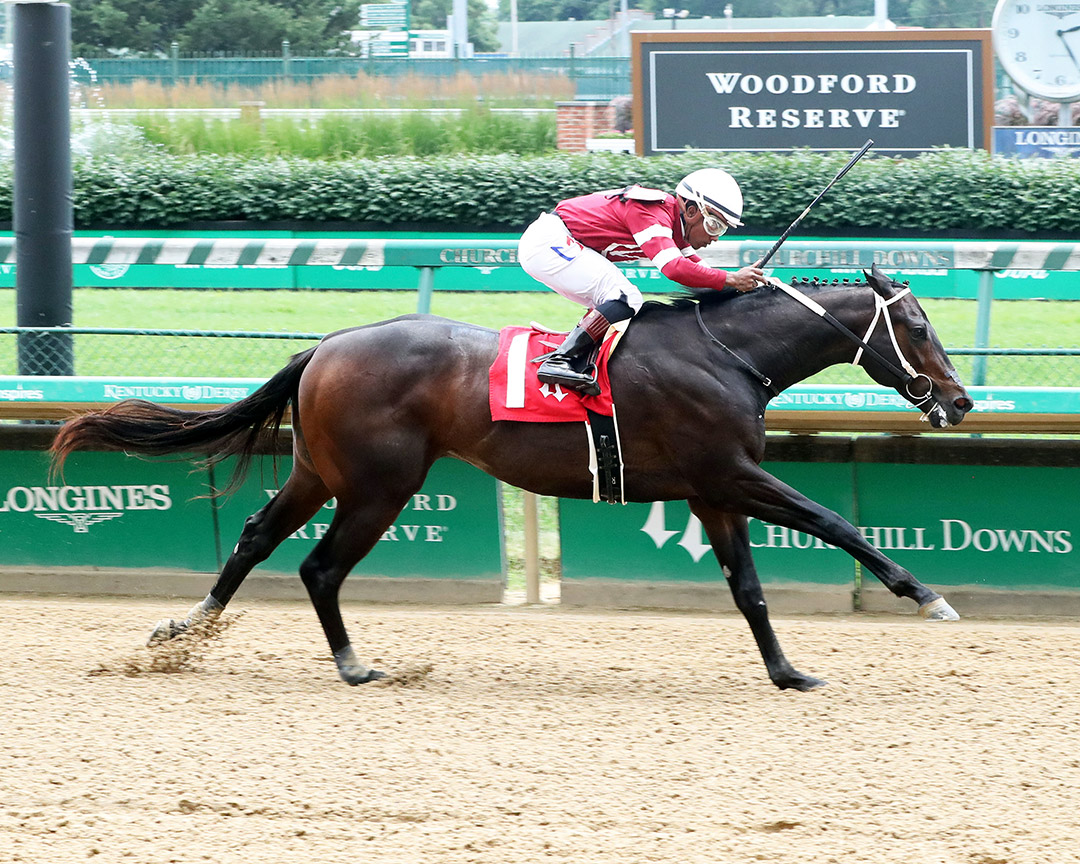Gunite wins a June 26 maiden race at Churchill Downs