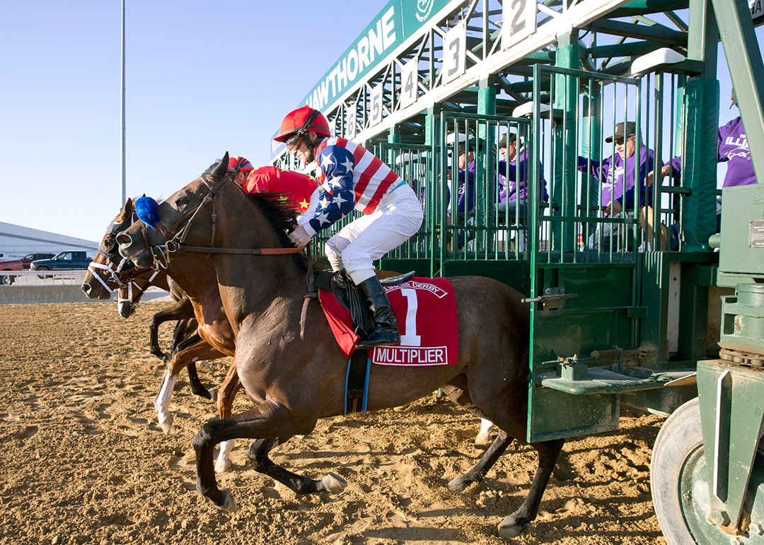 Race start at Hawthorne Race Course 2017