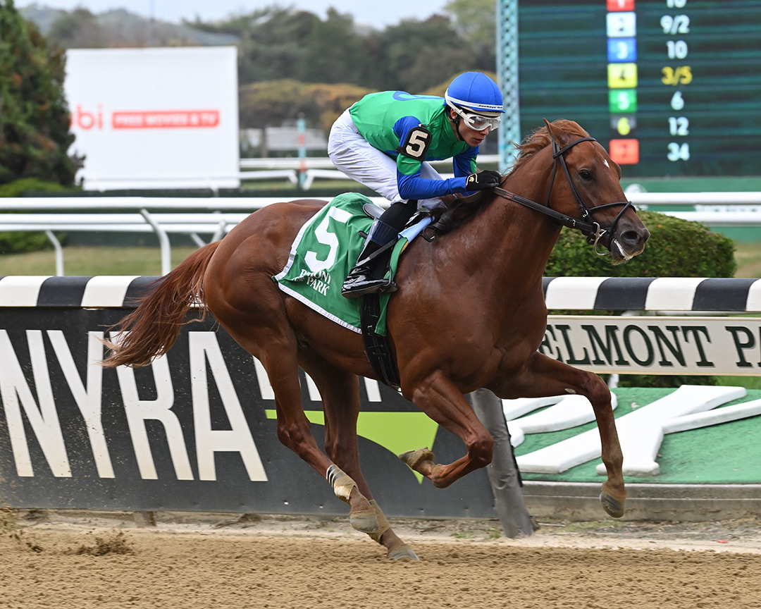 Hagler wins an Oct. 29 maiden race at Belmont