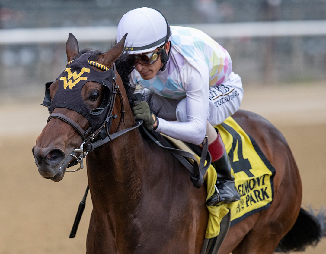 Happy Soul wins the 2021 Astoria Stakes at Belmont Park