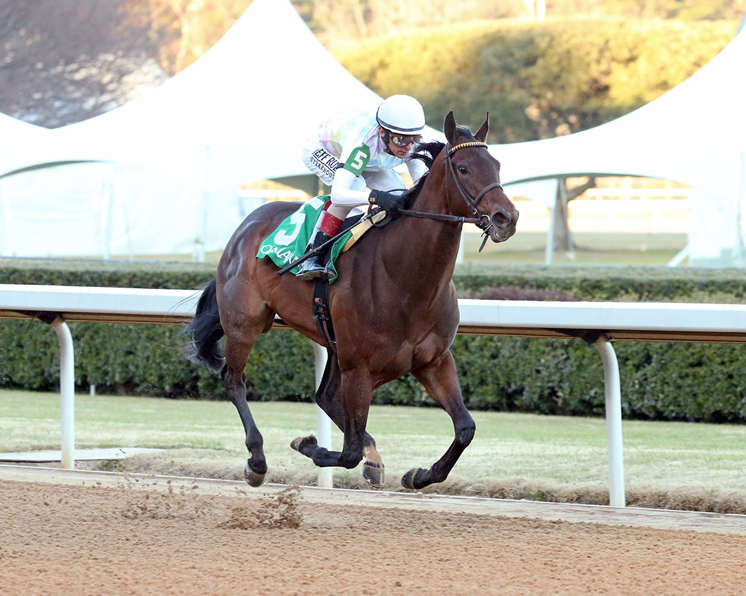 Happy Soul wins the 2022 Dixie Belle Stakes on Oaklawn
