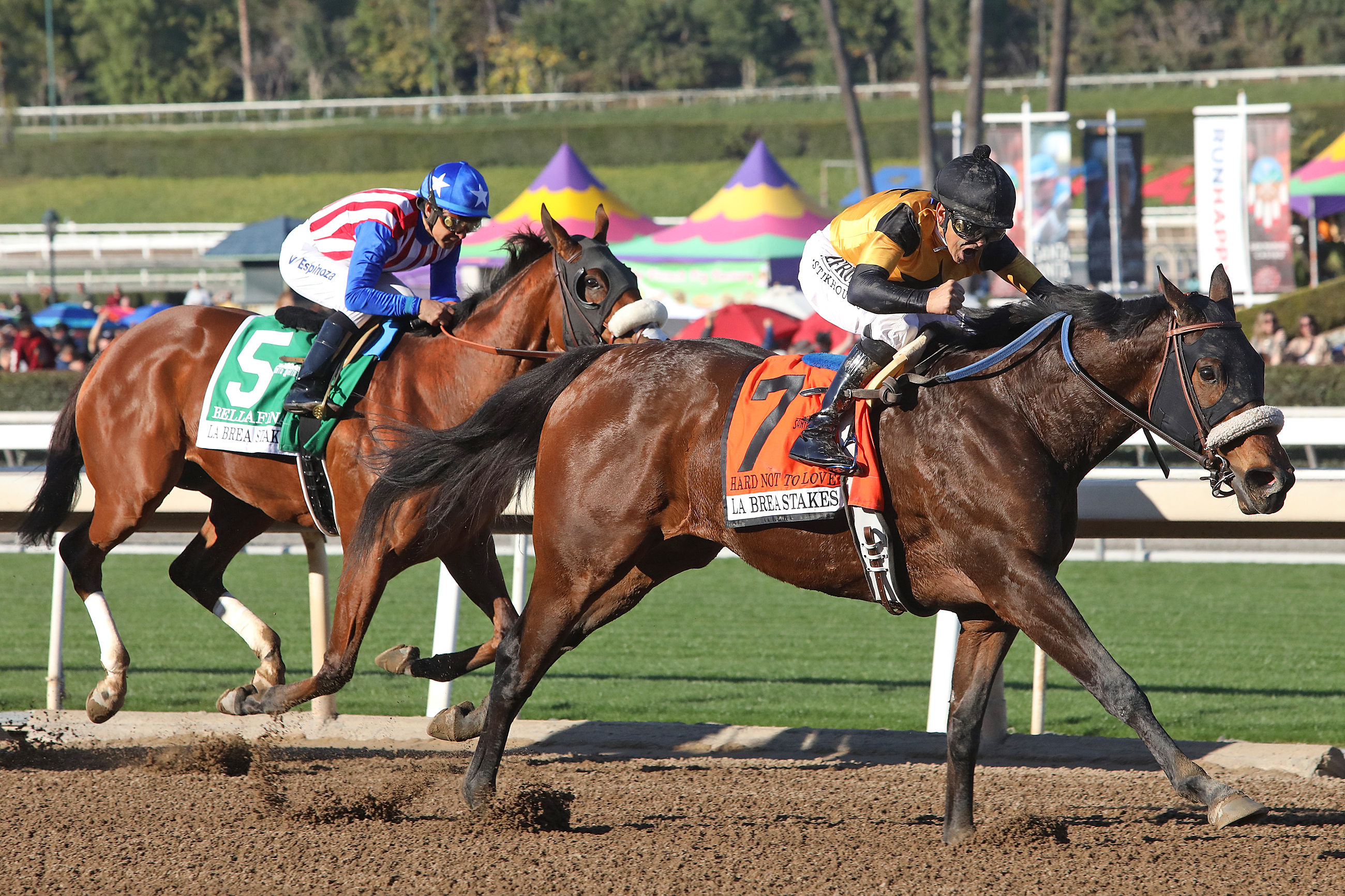 Hard Not to Love wins the 2019 La Brea Stakes