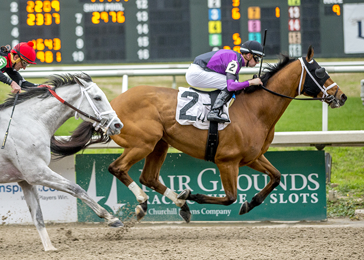 Harlan Punch wins the 2019 Louisiana Stakes