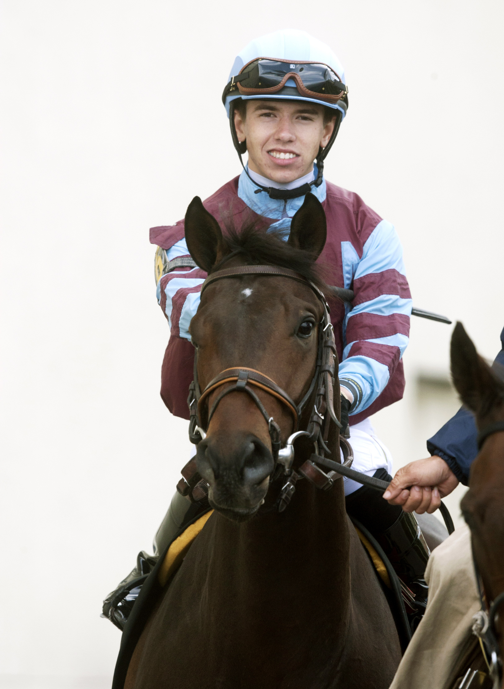 Tyler Gaffalione aboard Heliodoro