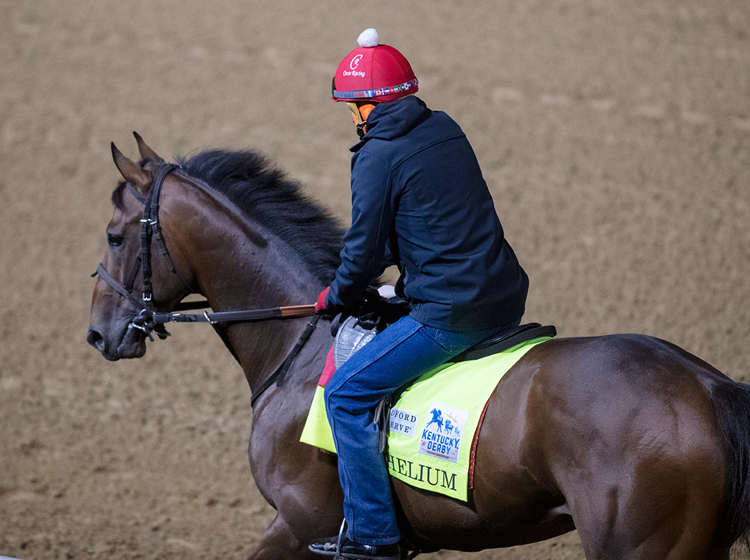 Helium trains at Churchill Downs on April 18