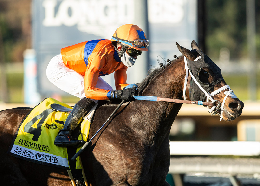 Hembree wins the 2021 Joe Hernandez Stakes at Santa Anita