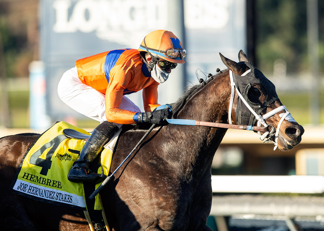 Hembree wins the 2021 Joe Hernandez Stakes at Santa Anita