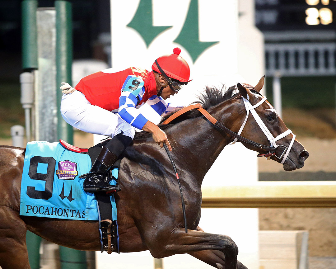 Hidden Connection wins the 2021 Pocahontas Stakes at Churchill Downs