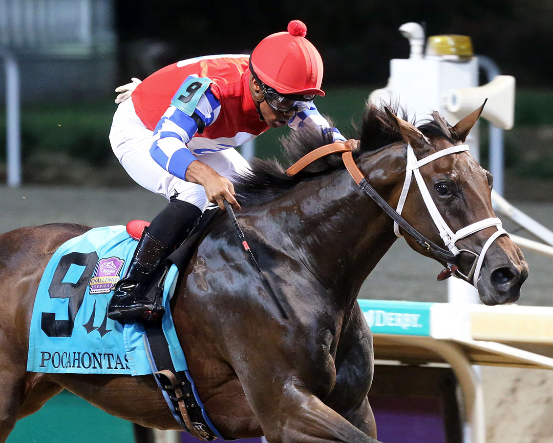 Hidden Connection wins the 2021 Pocahontas Stakes at Churchill Downs