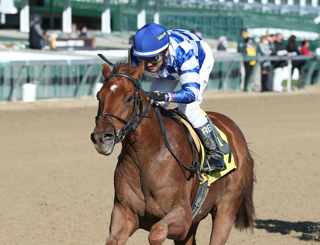 Hidden Stash wins a Nov. 28 allowance at Churchill Downs