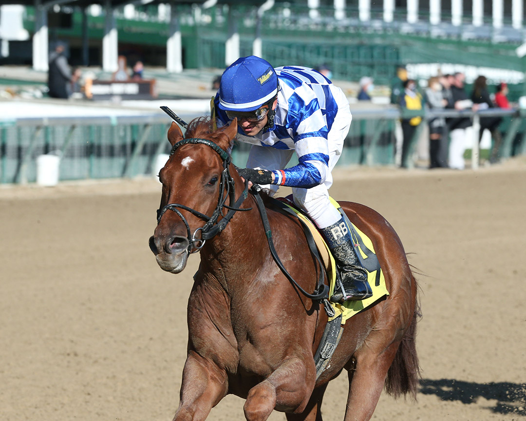 Hidden Stash wins a Nov. 28 allowance at Churchill Downs