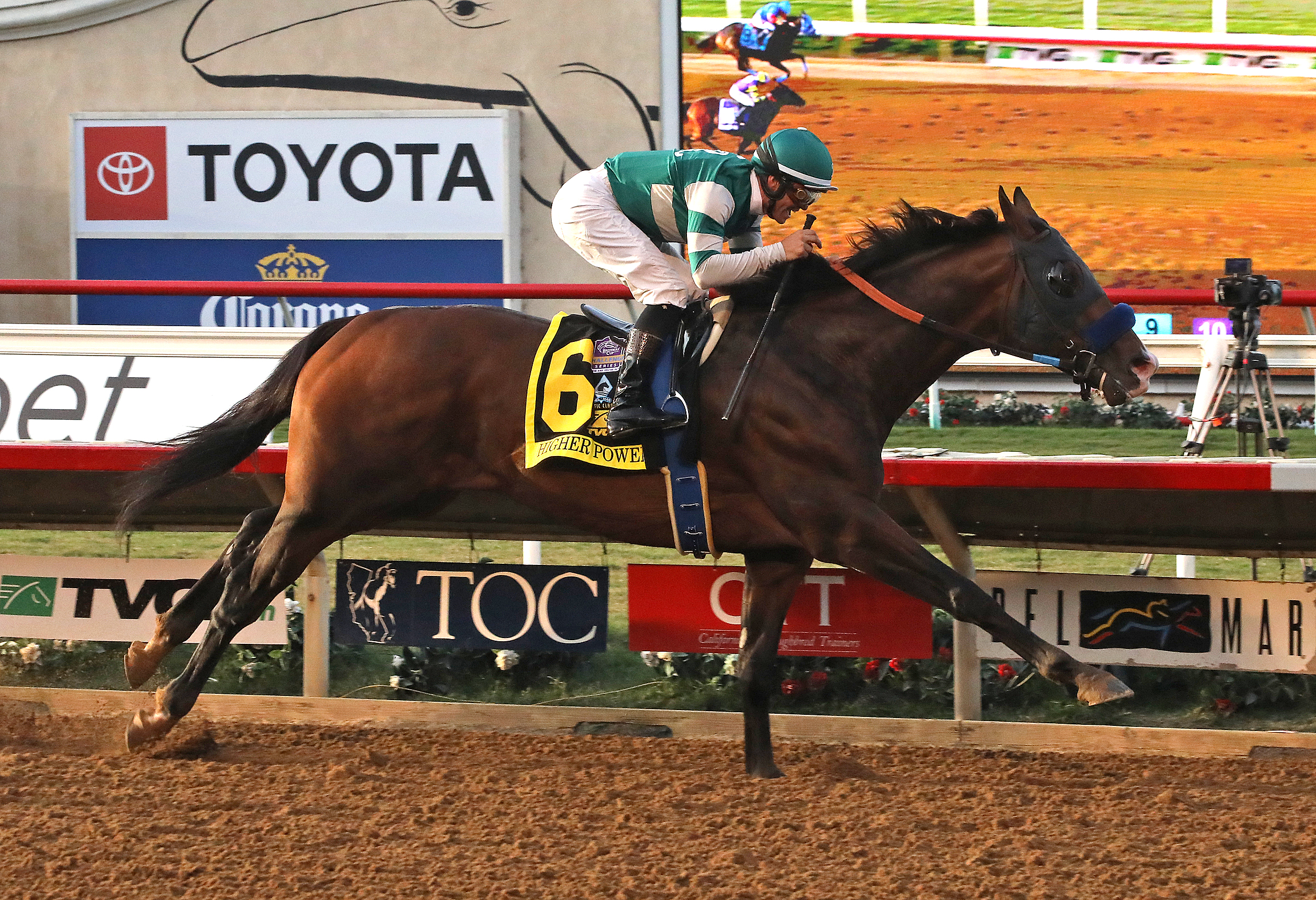 Higher Power wins Pacific Classic on 8-17-2019. ESH
