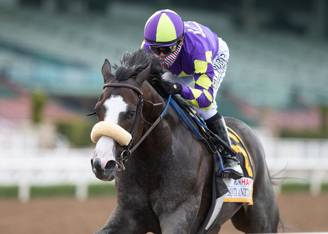 Honor A. P. wins the 2020 Santa Anita Derby at Santa Anita