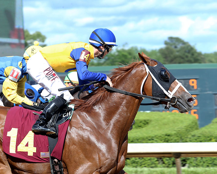 Hoonani Road wins the 2019 Arkansas Breeders' Championship at Oaklawn Park
