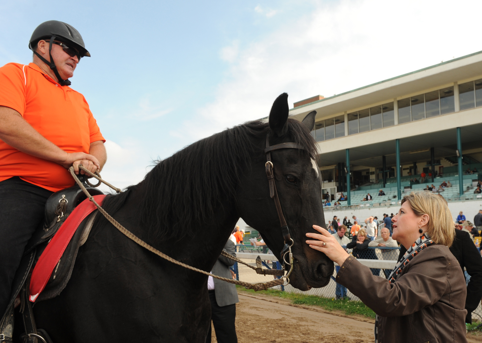 Andrea Horwath at Fort Erie Racetrack