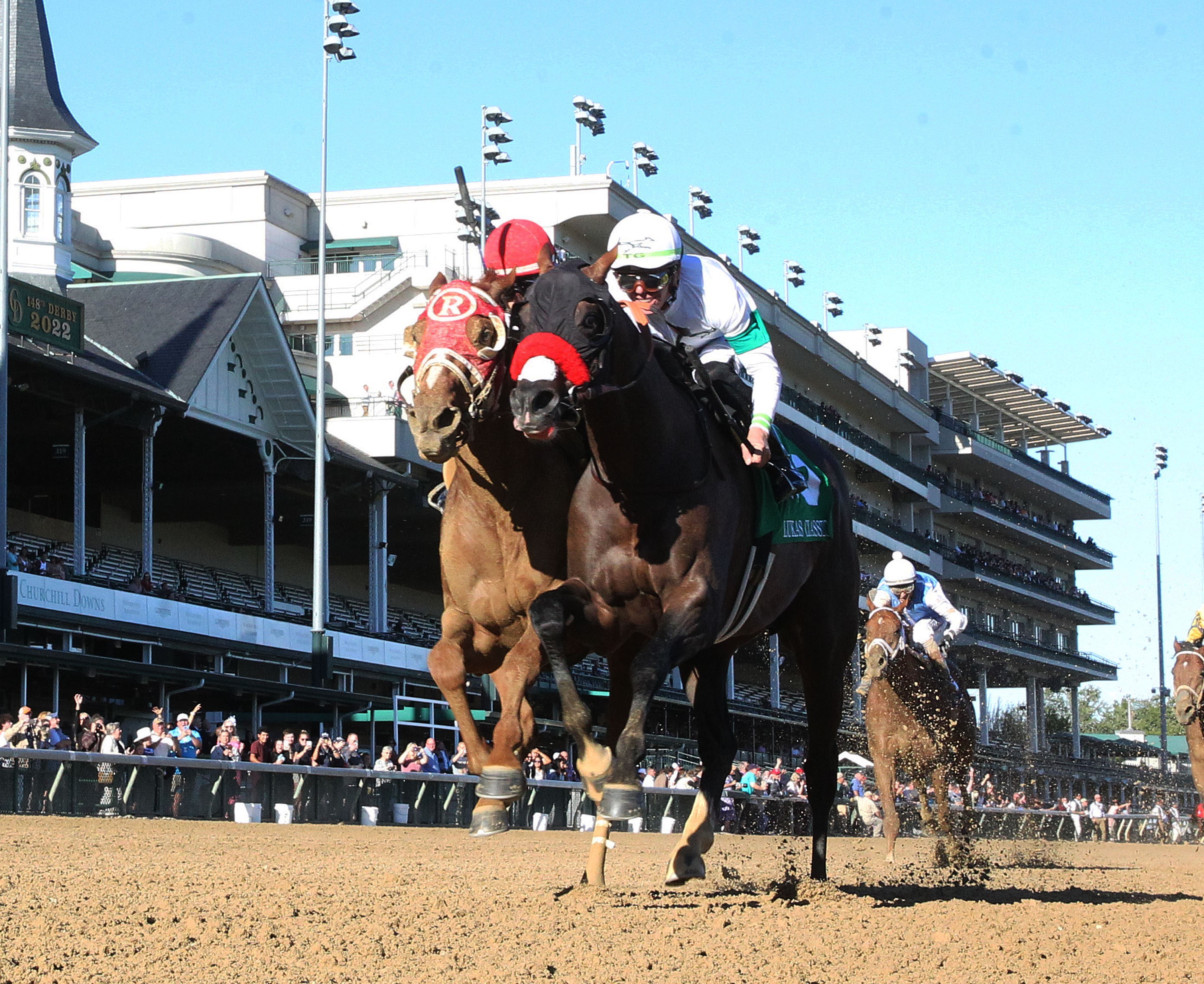 Hot Rod Charlie (right) and Rich Strike in Lukas Classic Oct 1 2022