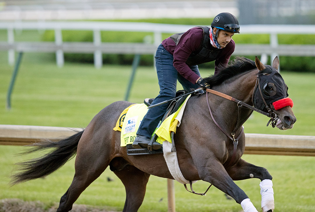 Hot Rod Charlie trains at Churchill Downs on April 28