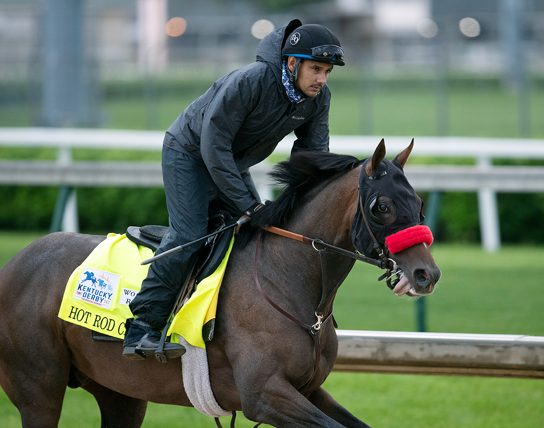 Hot Rod Charlie trains at Churchill Downs on April 29