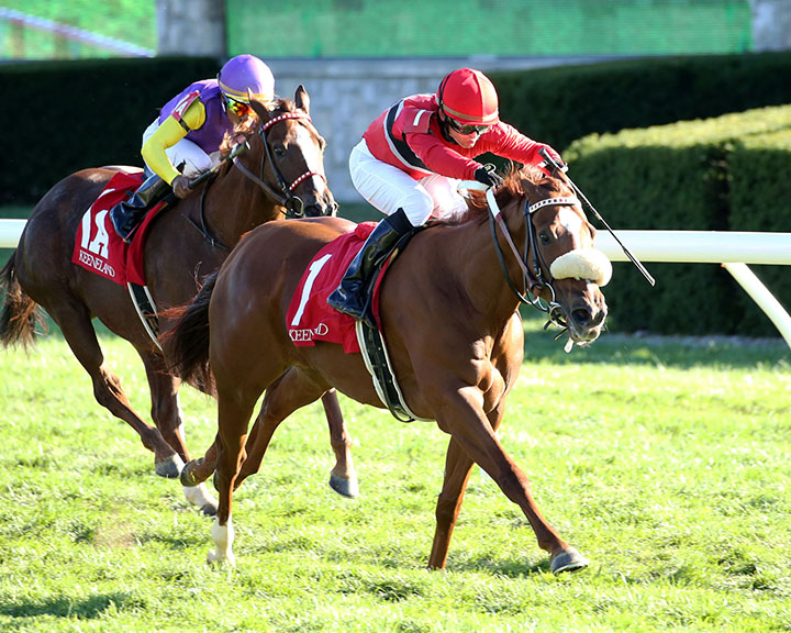 Hotshot Anna wins an Oct. 13 allowance at Keeneland Racecourse