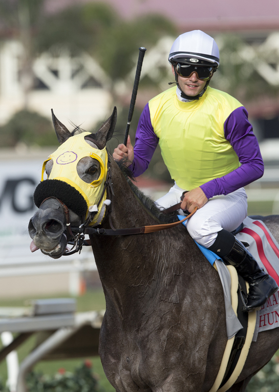 Hunt and Flavien Prat following their victory in the Del Mar Handicap 8.19.17