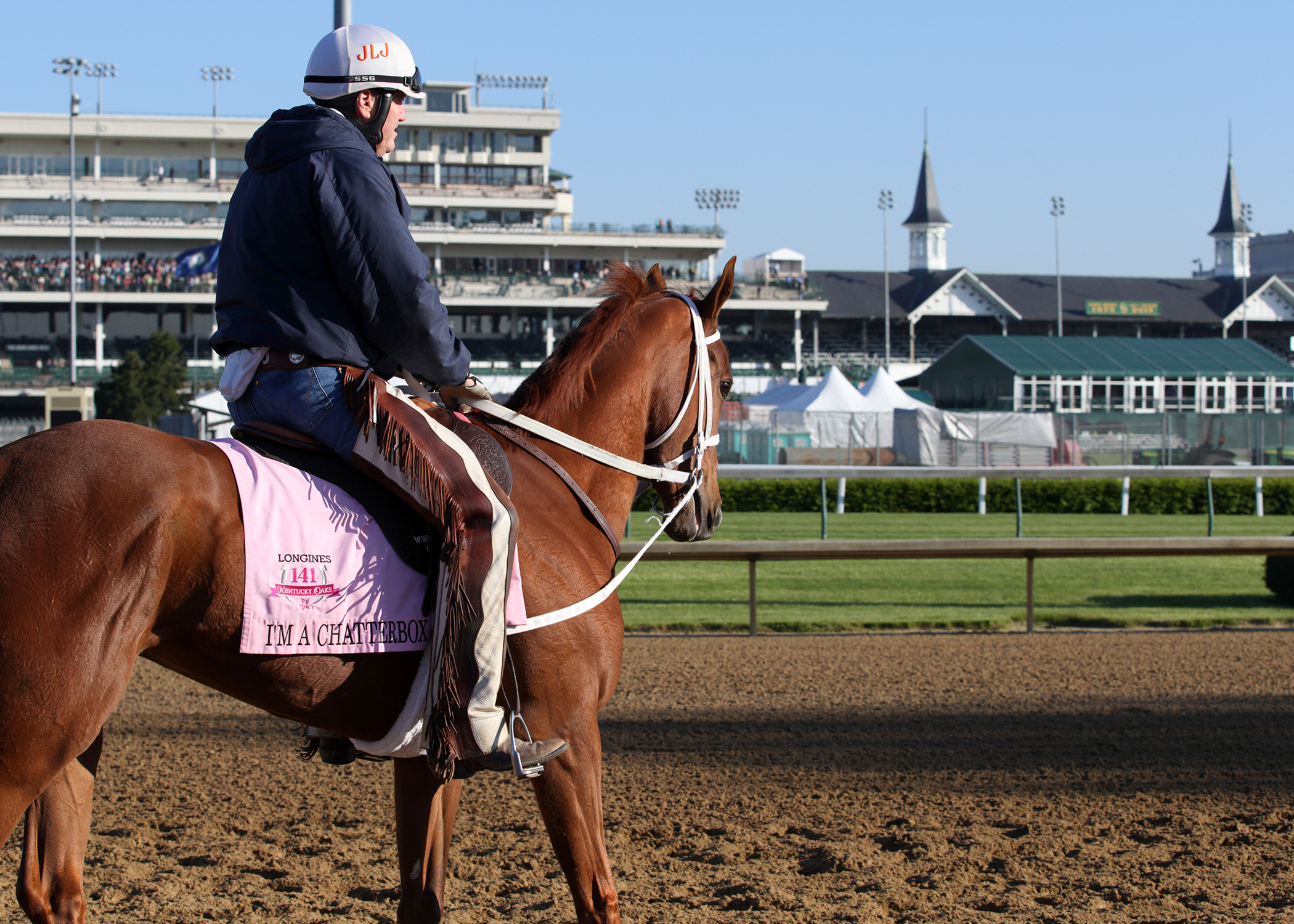 Larry Jones aboard I'm a Chatterbox on Tuesday