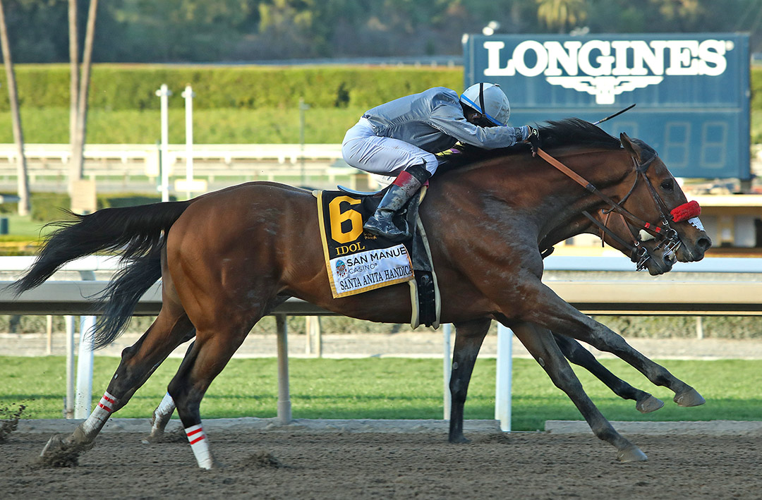 Idol wins the 2021 Santa Anita Handicap at Santa Anita