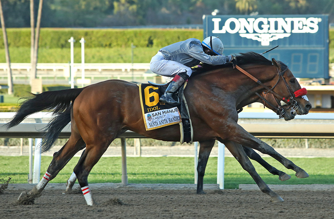 Idol wins the 2021 Santa Anita Handicap at Santa Anita Park