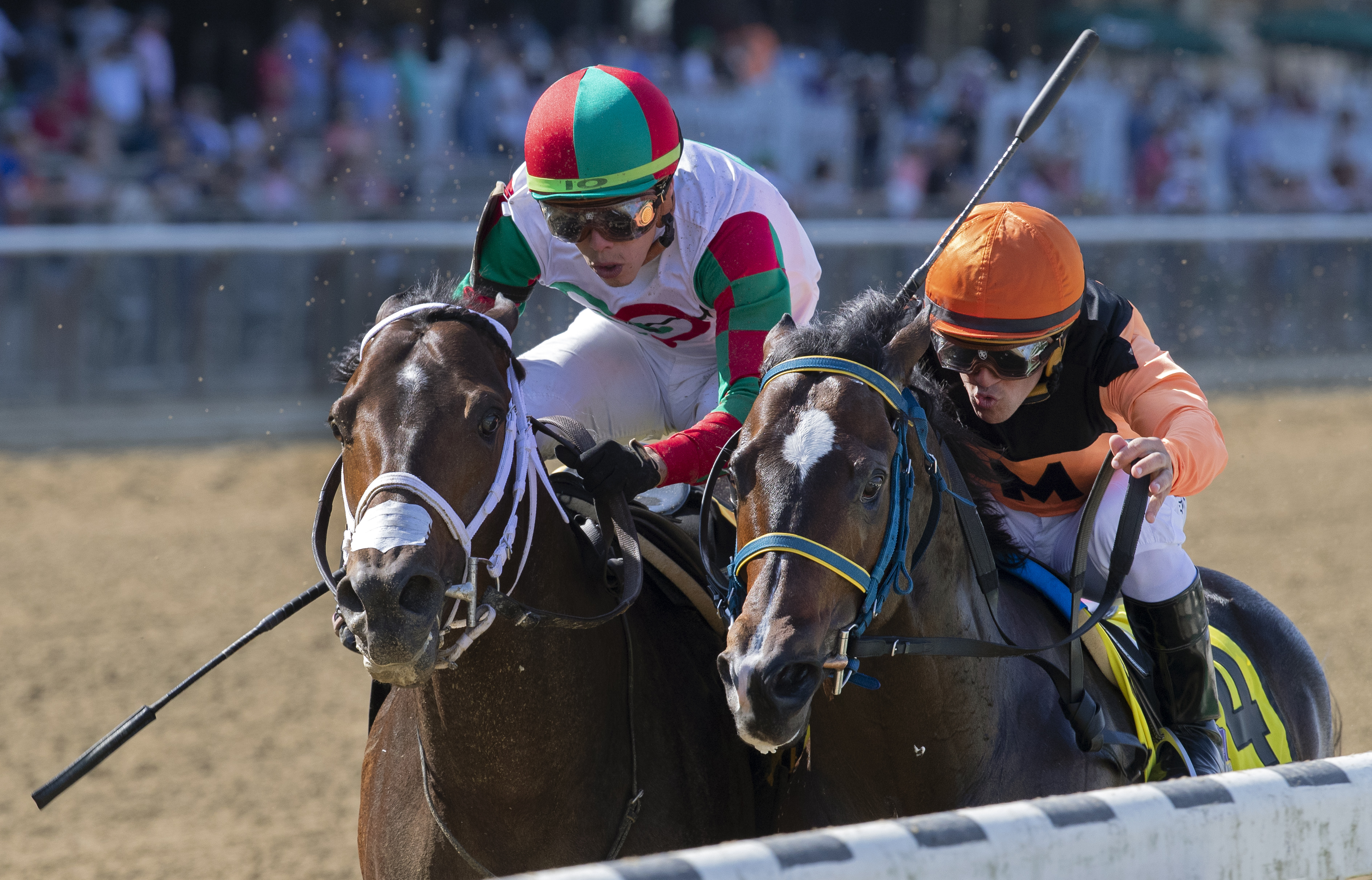 Imperial Hint (right) wins the 2019 Vosburgh