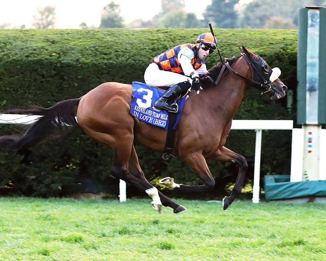 In Love wins the 2021 Breeders' Futurity at Keeneland