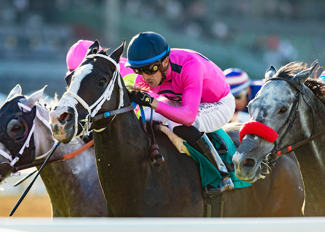 Indian Peak wins the 2021 California Flag Handicap at Santa Anita