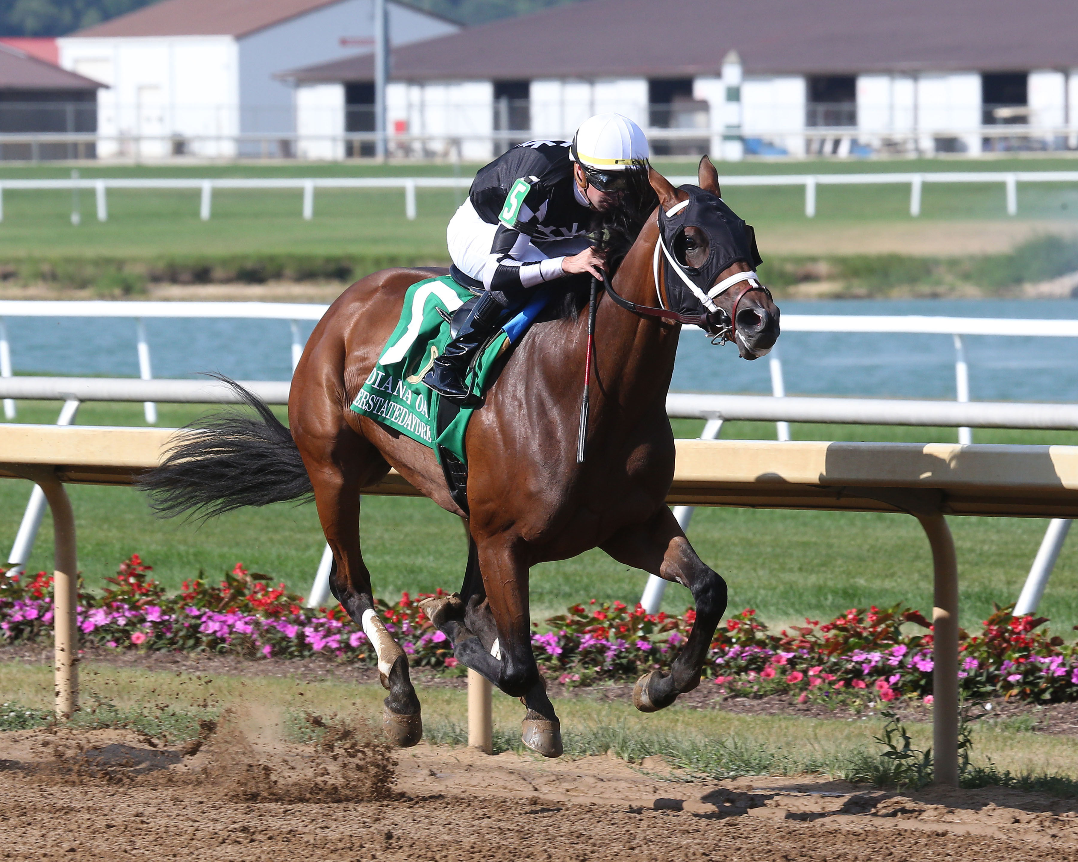 Interstatedaydream wins the Indiana Oaks on July 9 2022
