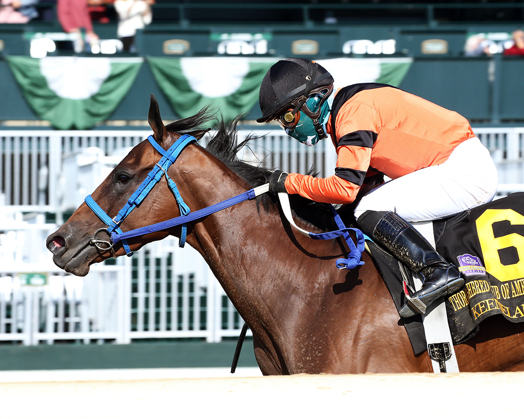 Inthemidstofbiz wins the 2020 Thoroughbred Club of America Stakes at Keeneland