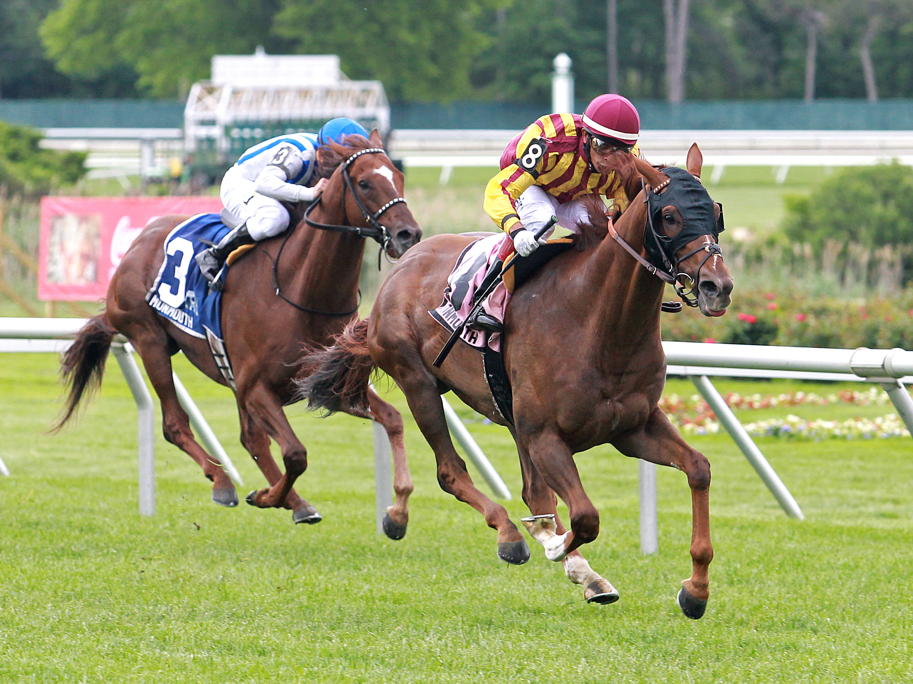 Irish Strait wins the 2017 Red Bank Stakes