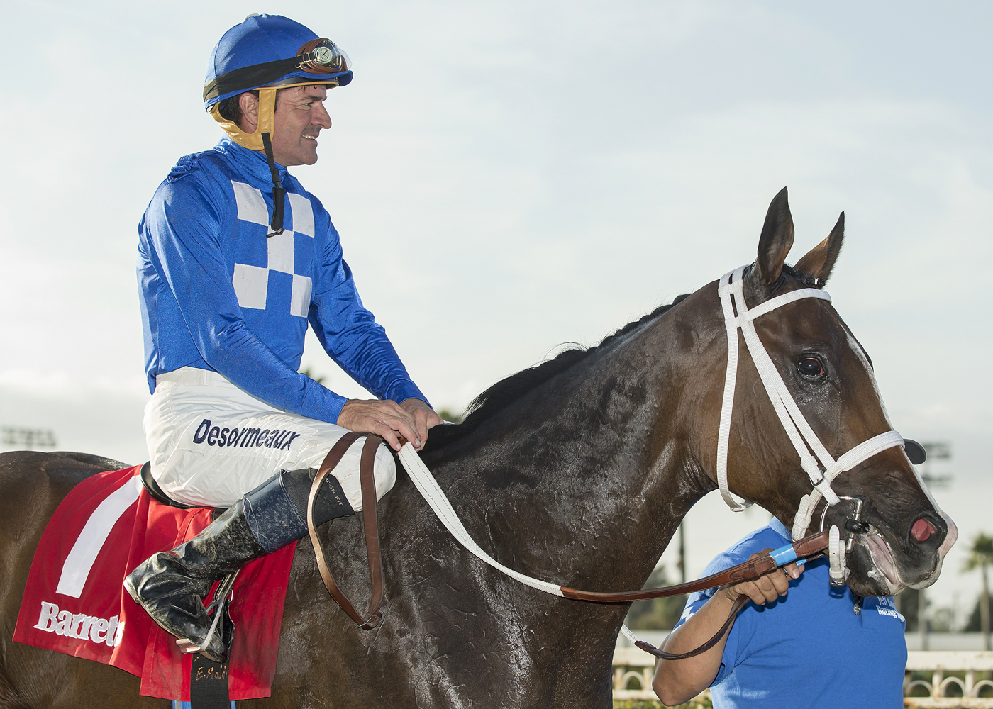 Ismelucky after winning the Barretts Debutante
