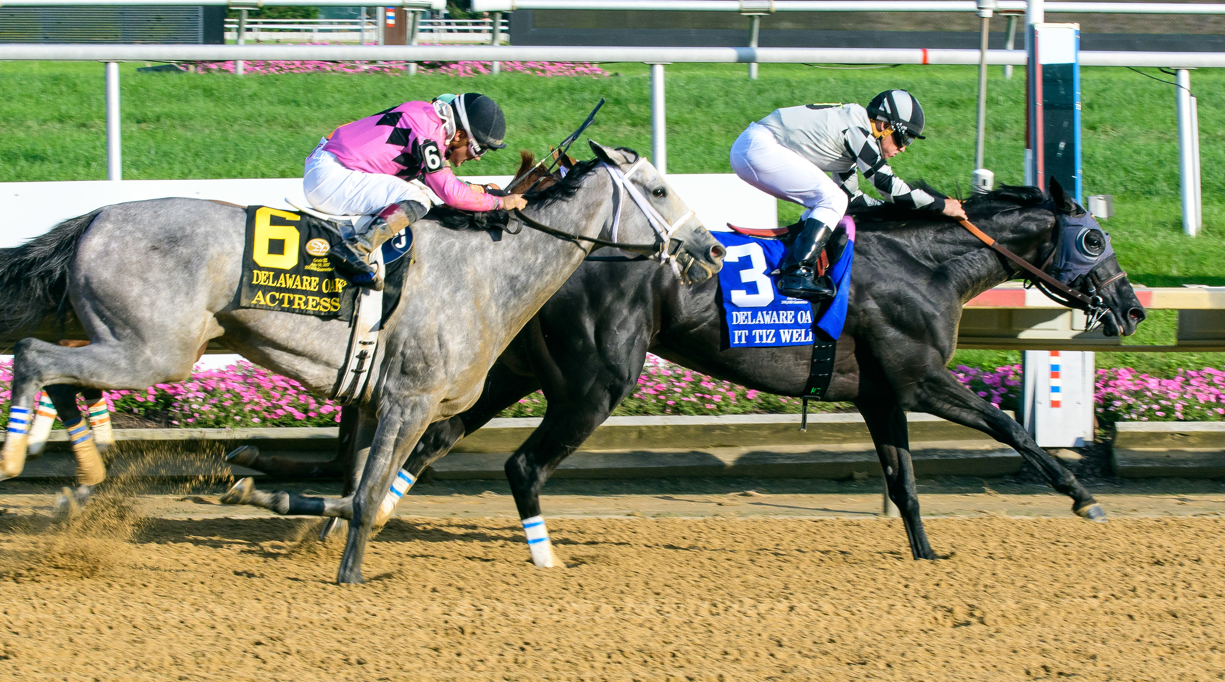 It Tiz Well wins the 2017 Delaware Oaks