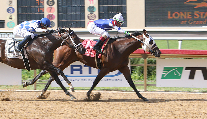 It's My Money wins the Texas Stallion Stakes, Pan Zareta Division